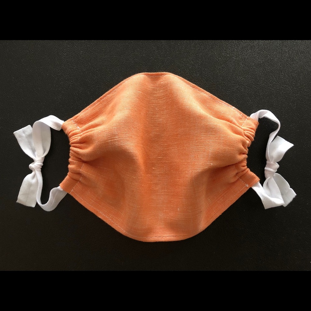 Reusable Linen Face Mask in Orange